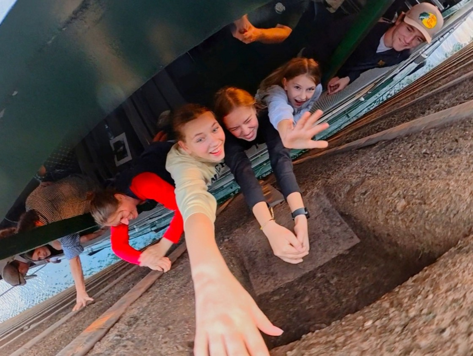Kids having fun during a family‑themed Boatnerd Cruise aboard the Original Soo Locks Boat Tours in Sault Ste. Marie, Michigan