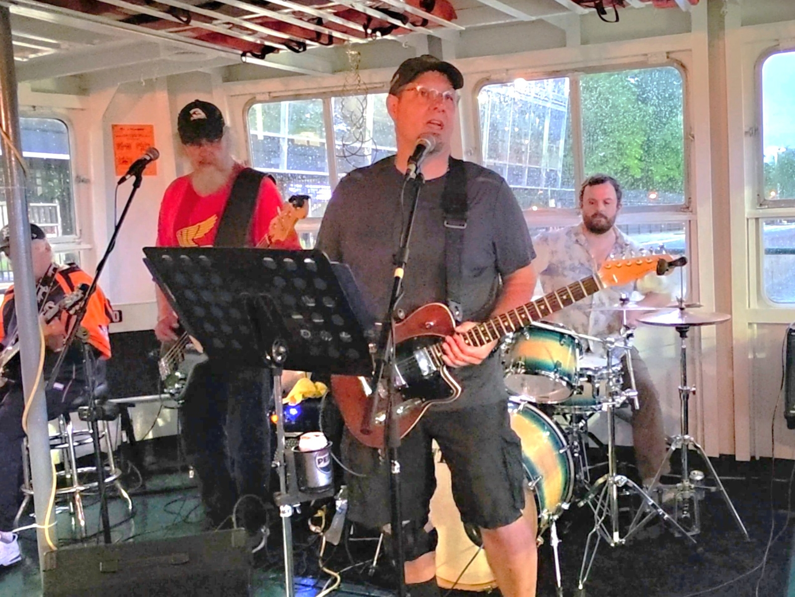 Live entertainment band playing on the Original Soo Locks Tour boat in Sault Michigan's Upper Peninsula