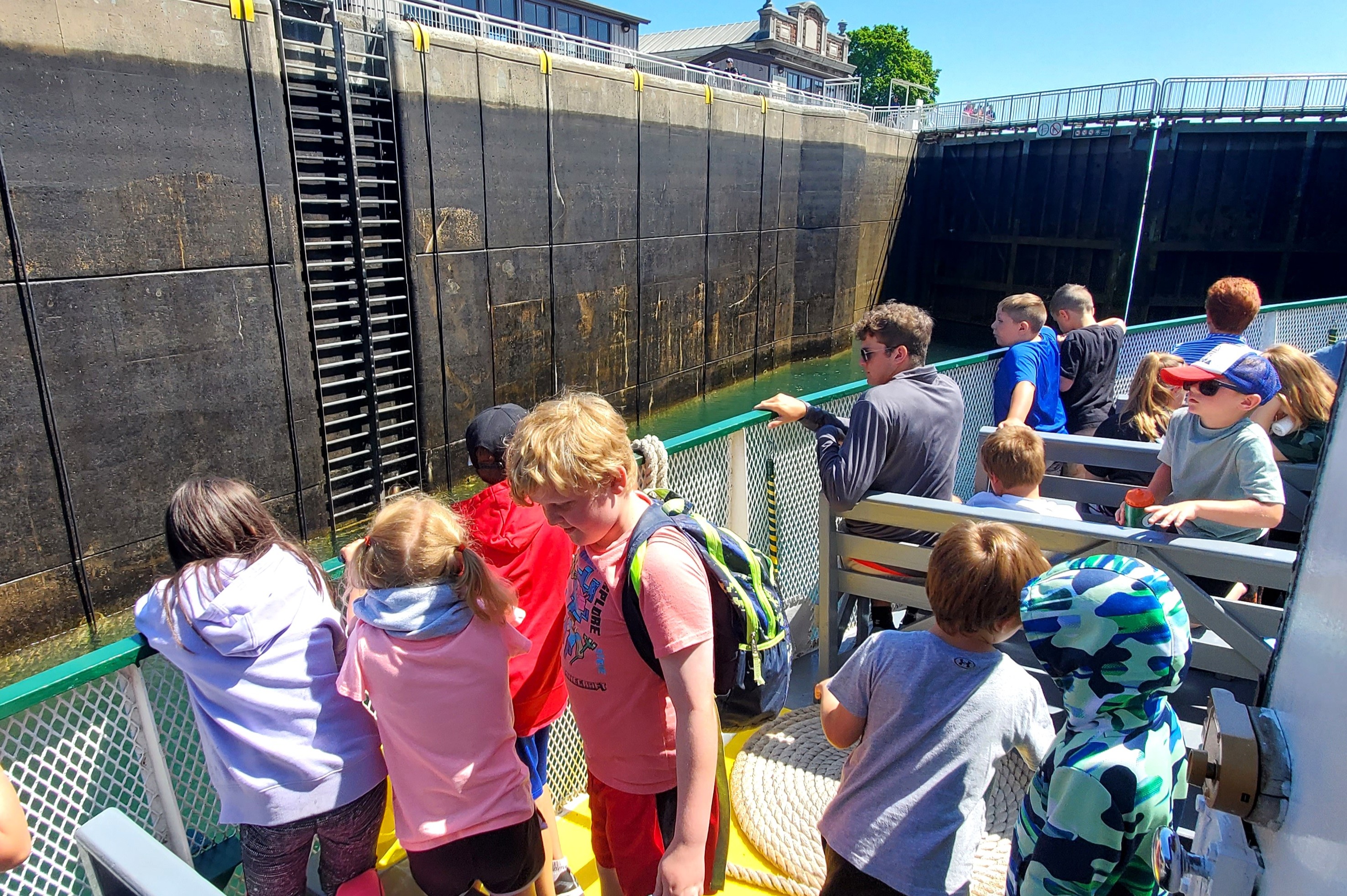 Dock 1 sign at Original Soo Locks Boat Tours in Sault Ste. Marie, Michigan.