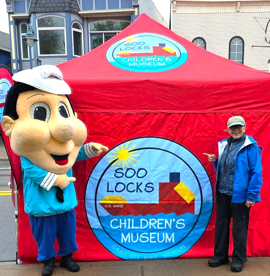 Soo Locks Children Museum with Decky from Original Soo Locks Boat Tours