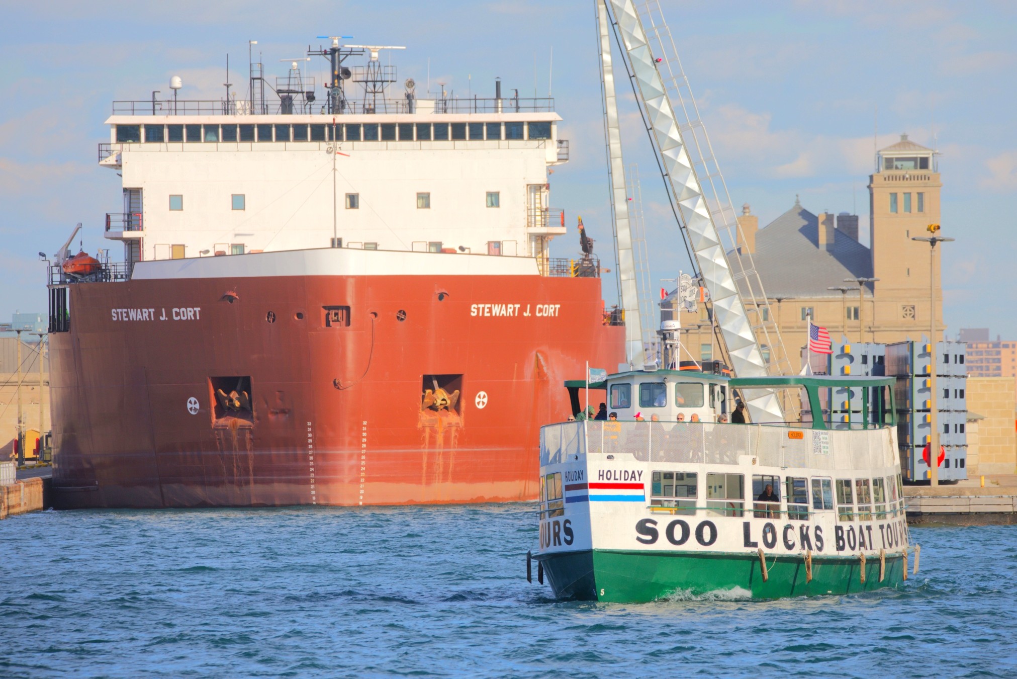 Original Soo Locks Boat Tours Interlake Steamship Company Stewart J. Cort