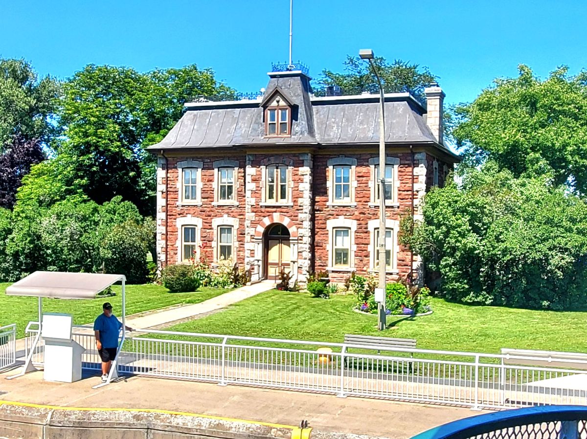 Historic Canadian Canal Administration Building in Sault Ste. Marie, Ontario